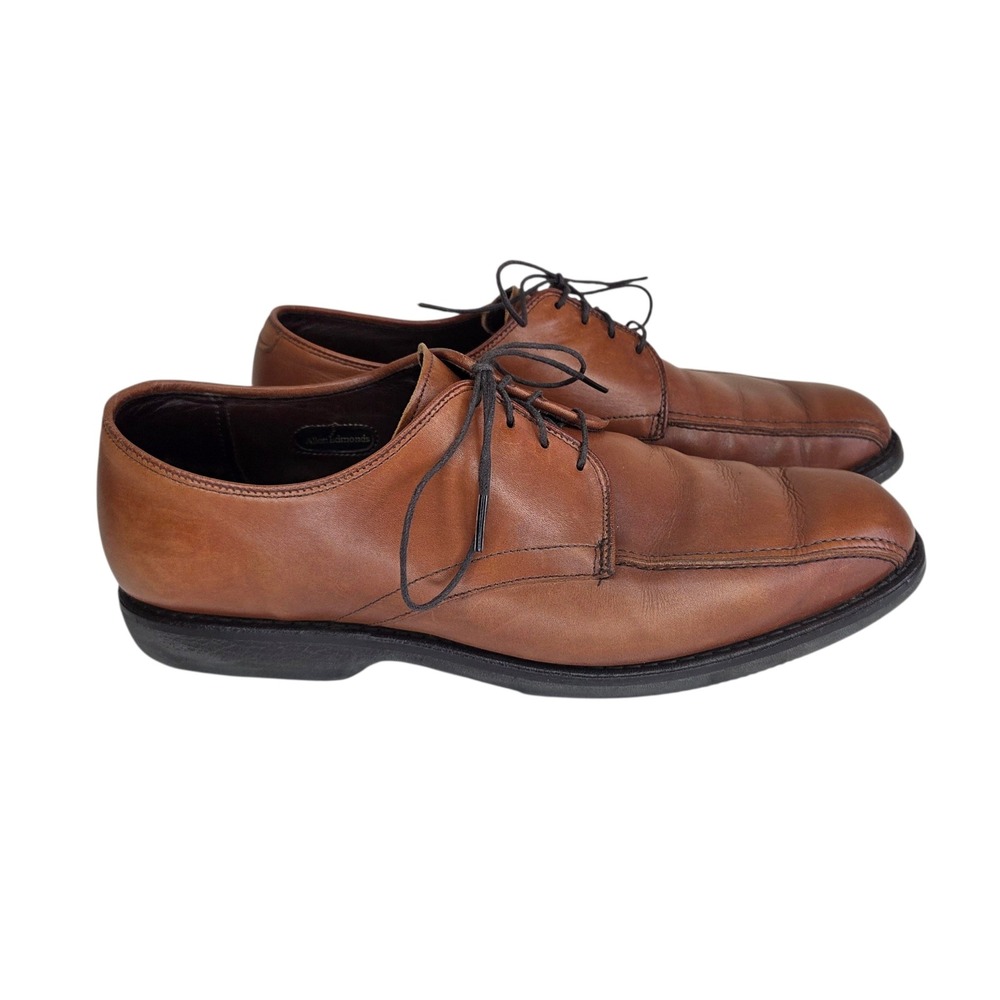 Allen Edmonds Mens Road Warriors Brown Leather Split Toe Derby Shoes 1604 10.5D